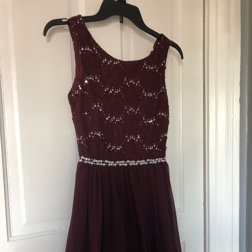 Crimson Sequined Dress